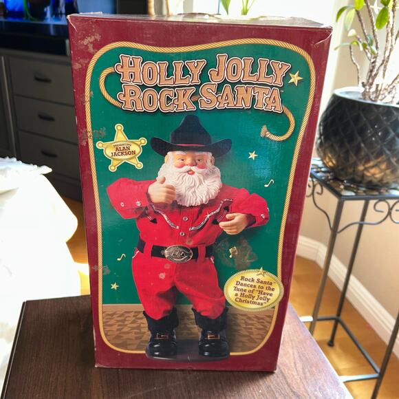 Vtg Holly Jolly Rock 62000 10 Singing Hip-Swingin' Santa Cowboy 1999 - Picture 1 of 6